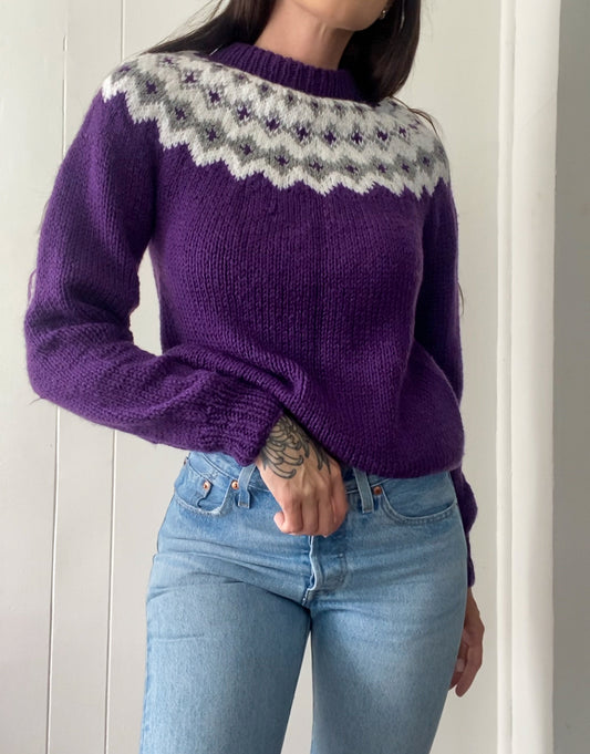 Vintage Hand Knit Nordic Jumper