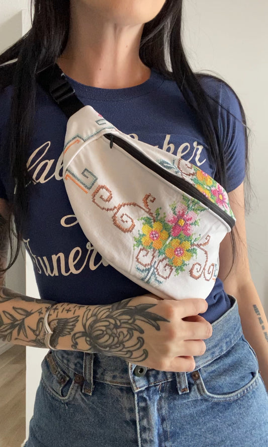 Upcycled Floral Fanny Pack