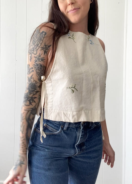 Upcycled Side-Tie Tank Top