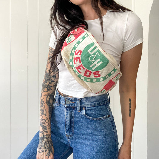 Upcycled Vintage Feedsack Fanny Pack
