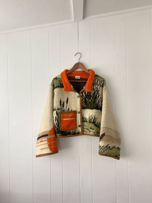 Upcycled Flying Geese Blanket Coat