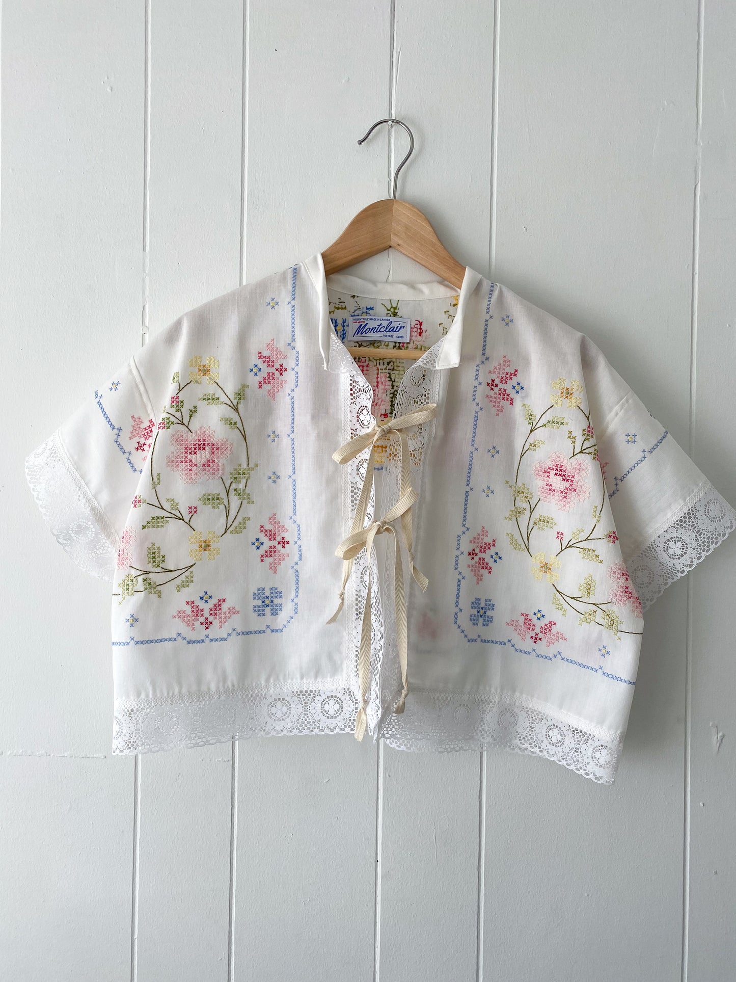 (M) Upcycled Cross-stitch Blouse