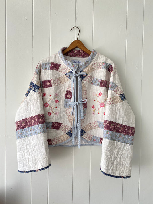 Upcycled Floral Quilt Jacket