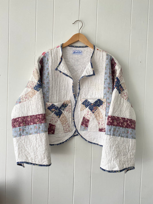 Upcycled Floral Quilt Jacket