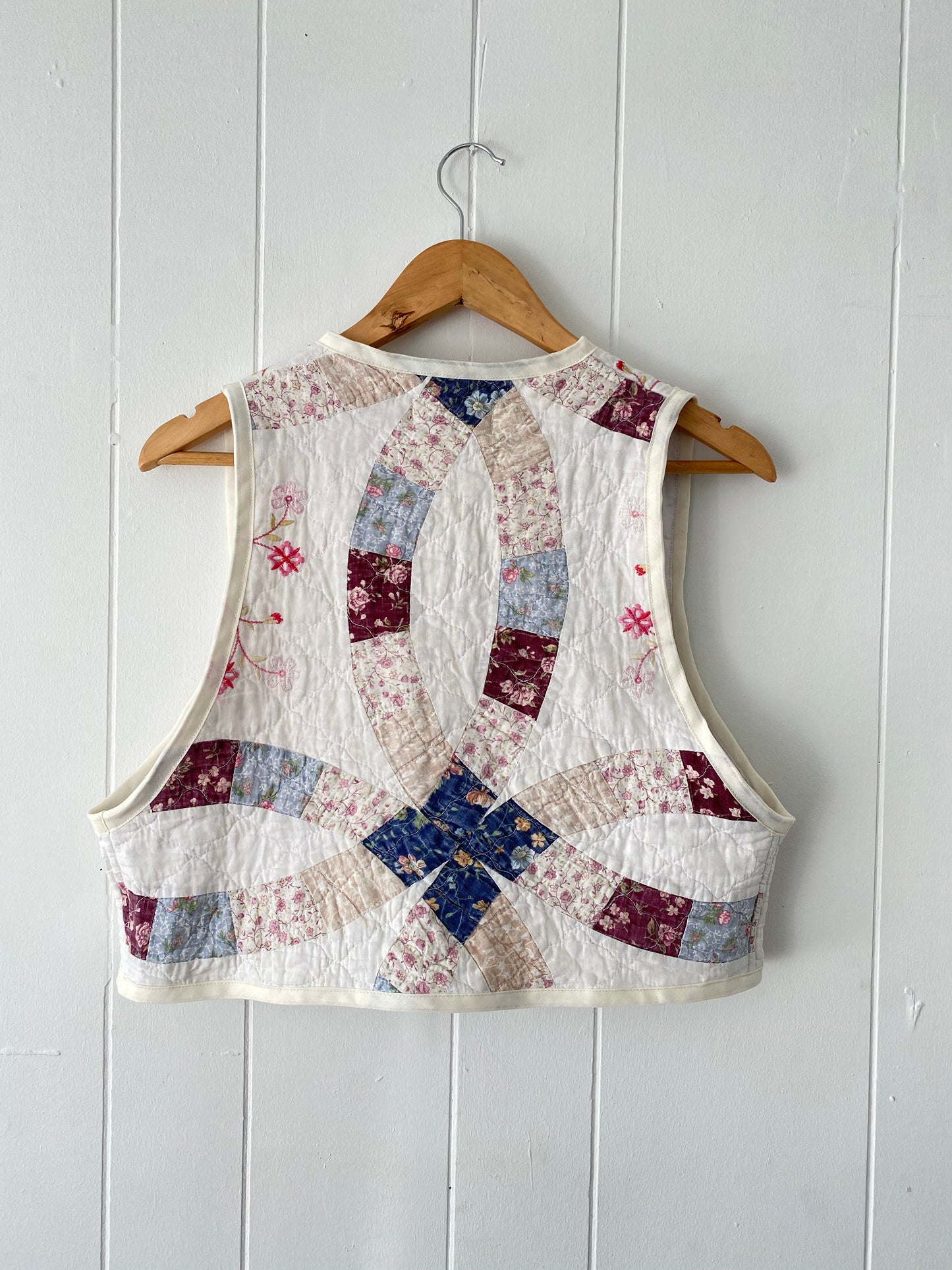 Upcycled Tie Front Quilt Vest