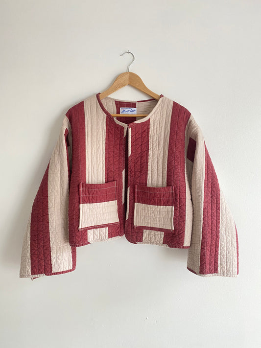 Upcycled Vintage Striped Jacket