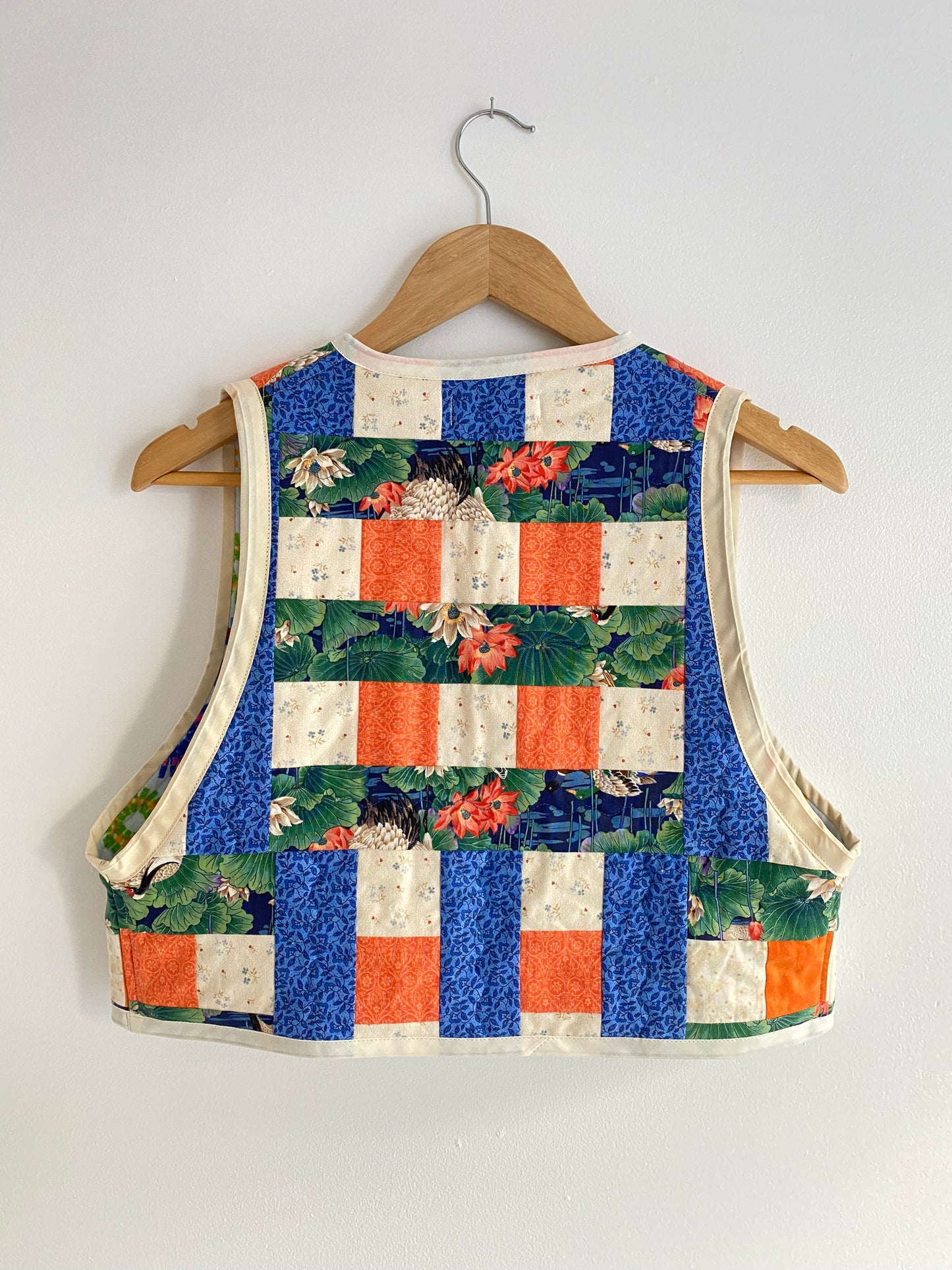 Upcycled Tie Front Quilt Vest