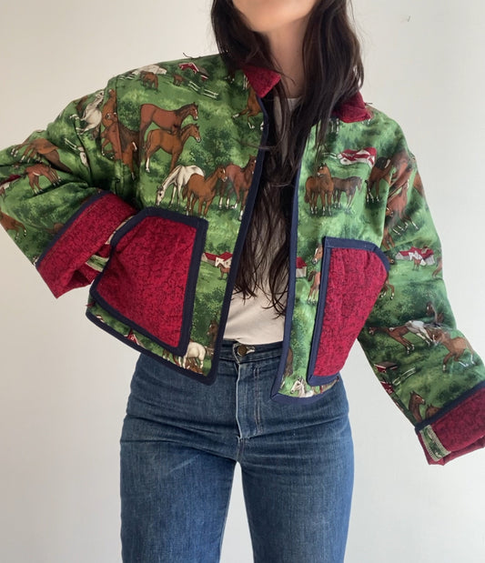 Upcycled Horse Quilt Jacket