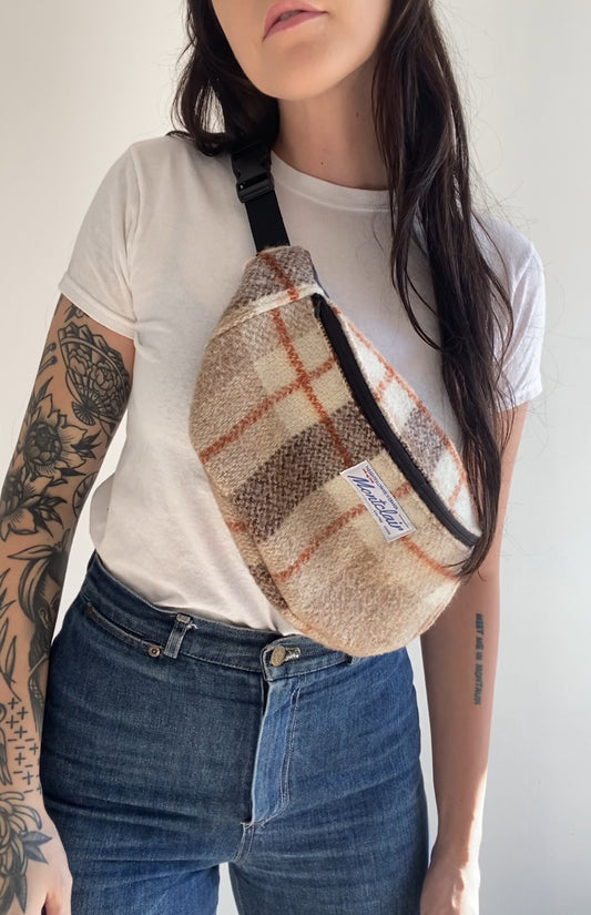 Upcycled Plaid Fanny Pack