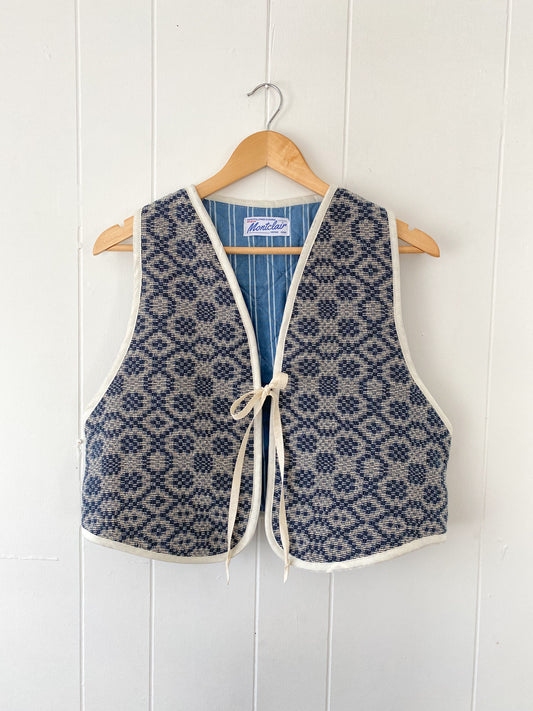 Upcycled Tie-Front Vest