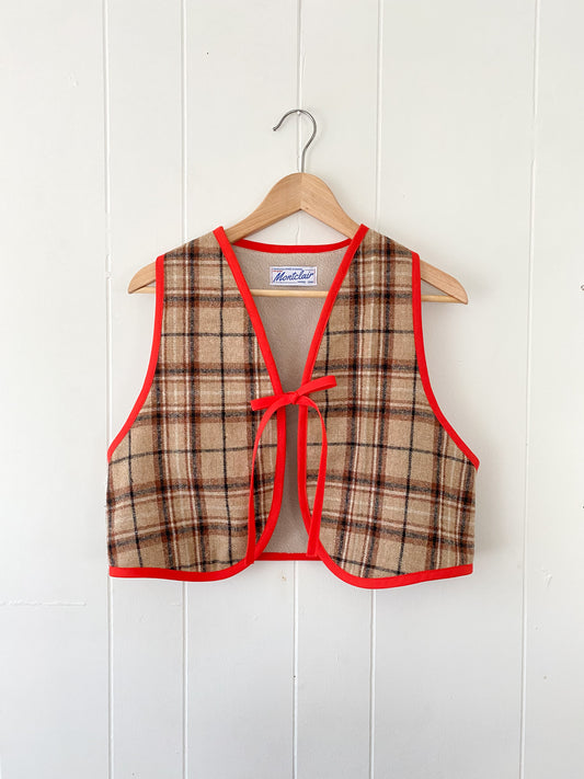 Upcycled Tie-Front Vest