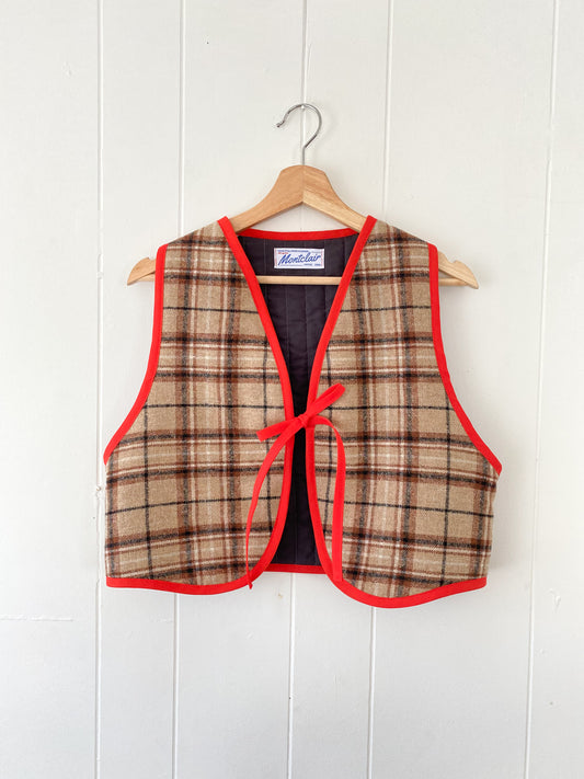 Upcycled Tie-Front Vest