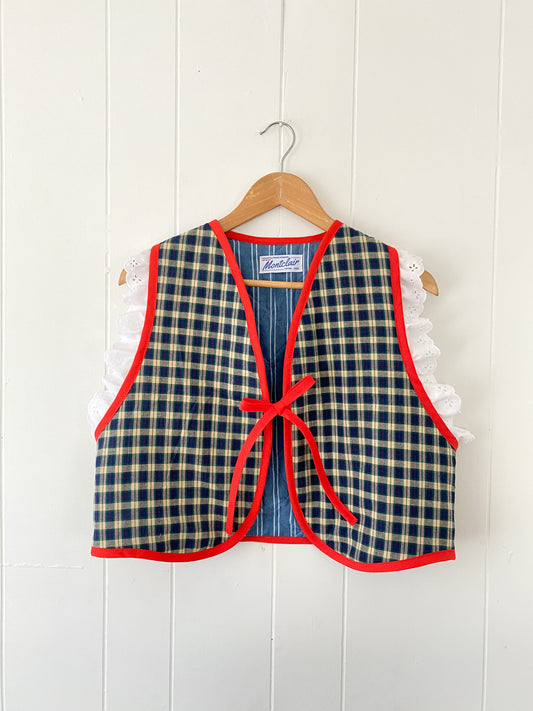 Upcycled Tie-Front Vest