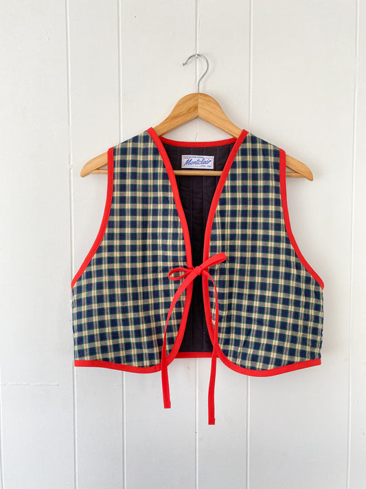 Upcycled Tie-Front Vest