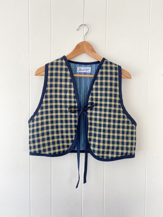 Upcycled Tie-Front Vest