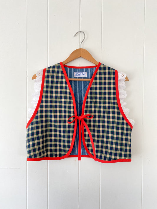 Upcycled Tie-Front Vest