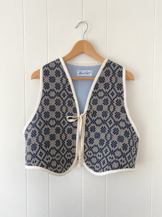 Upcycled Tie-Front Vest