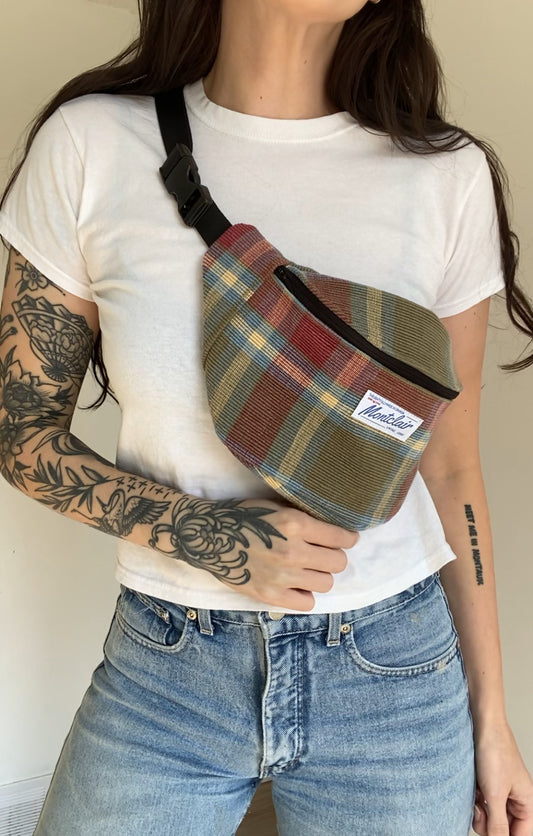 Upcycled Plaid Fanny Pack