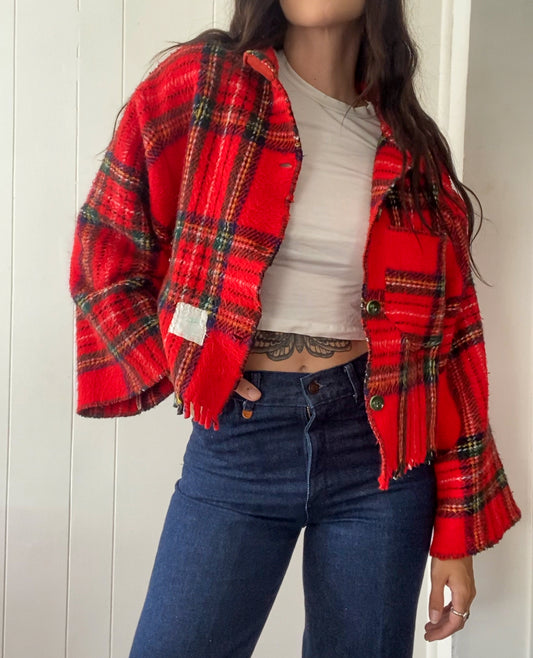 Upcycled Vintage Plaid Jacket