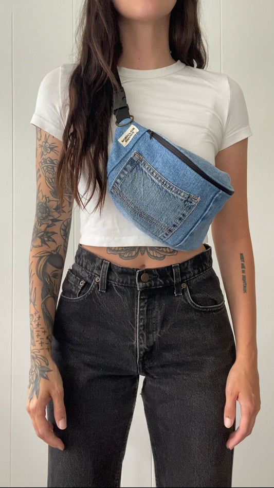 Upcycled Denim Fanny Pack